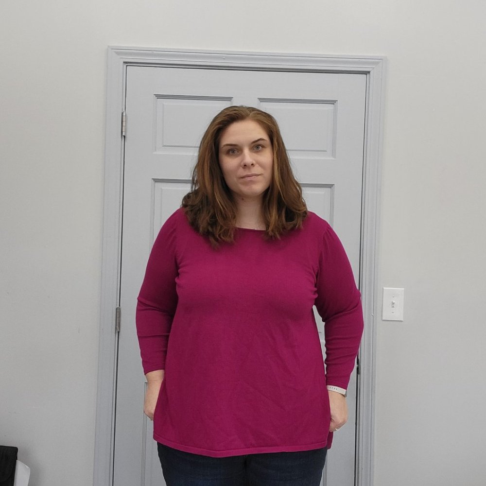 Tahari Magenta long sleeve sweater